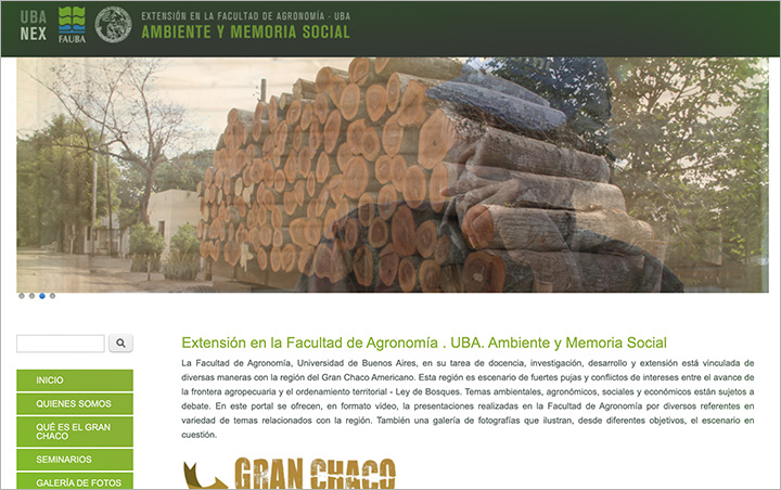 Sitio web del proyecto Ambiente y Memoria social