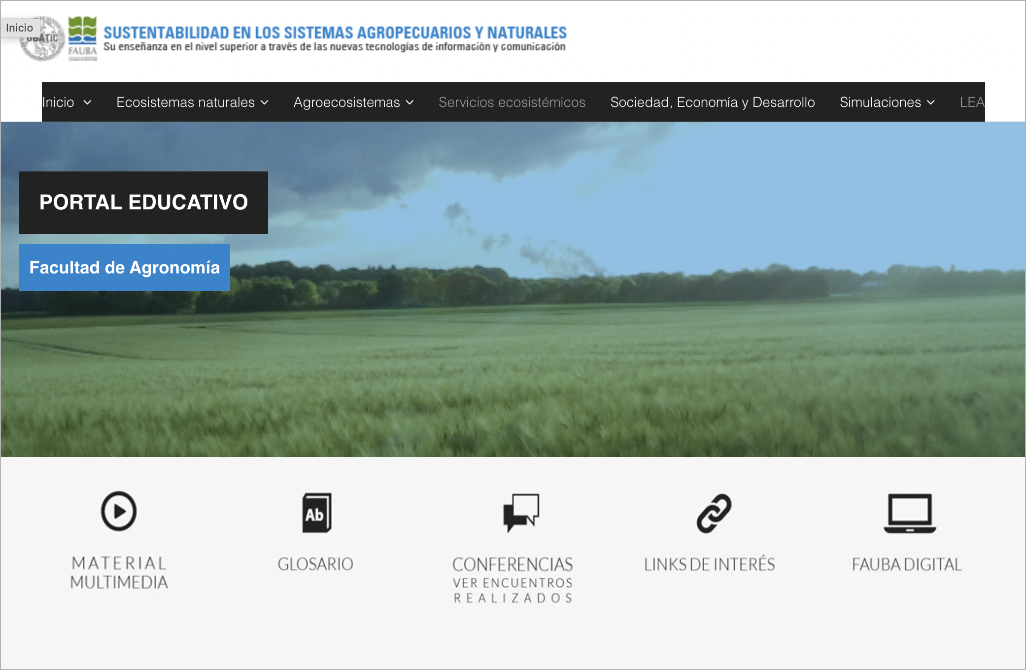 Portal sobre Sustentabilidad en los sistemas agropecuarios y naturales